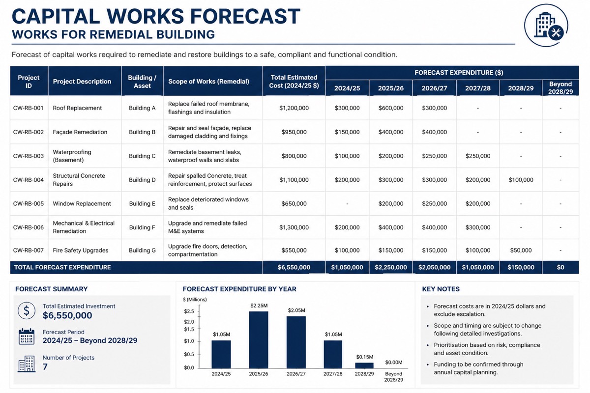Capital Works Forecast